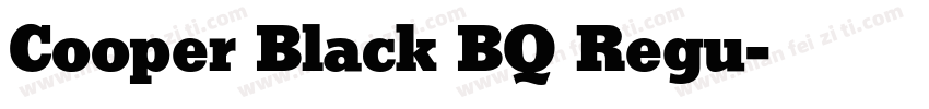 Cooper Black BQ Regu字体转换
